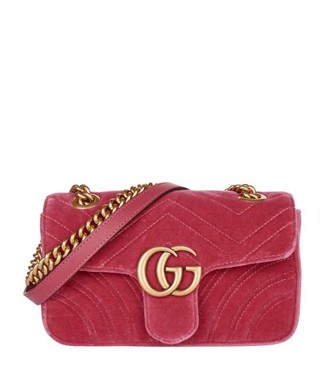 gucci gg marmont pink velvet|gucci marmont velvet crossbody.